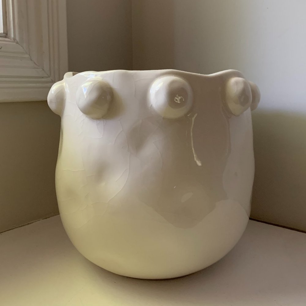 Boho-style flower pot